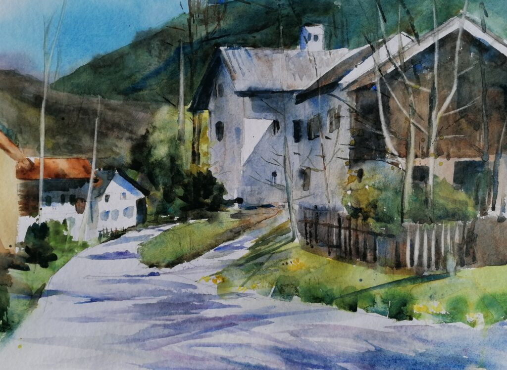Häuser in Ohlstadt,bei Murnau
