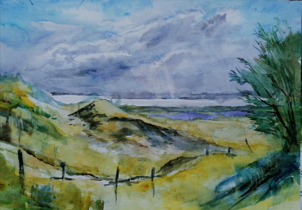 Baltrum, Weg durch die Dünen, 2. August 2021