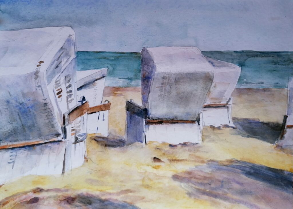Baltrum, Strandkörbe, 6. August 2021